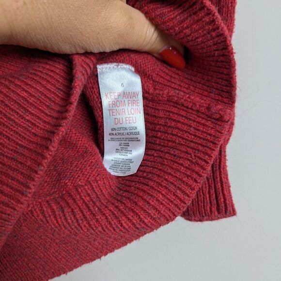 Hatley Moose sweater v-neck for kids red and black size 6 - Picture 4 of 6